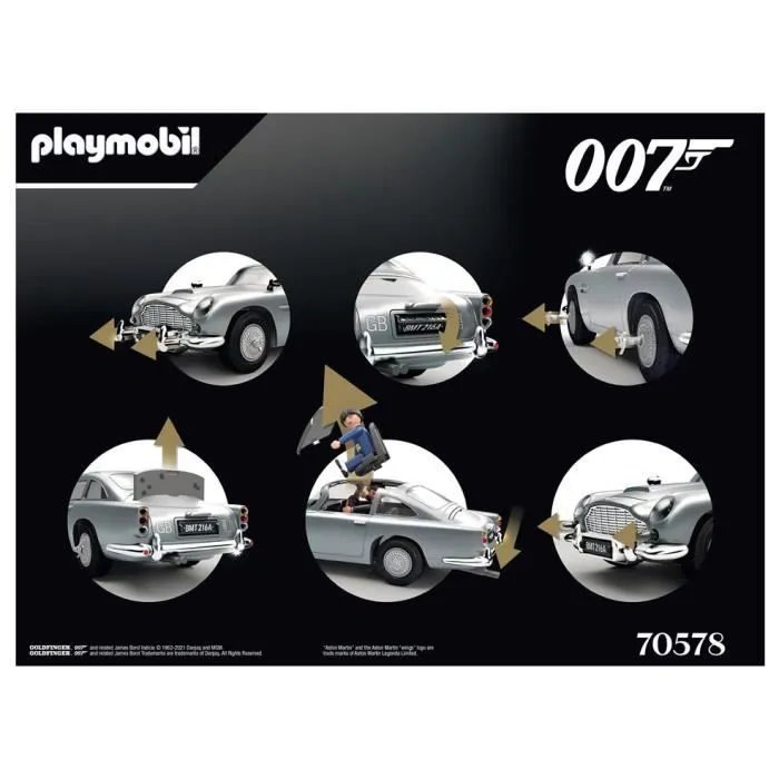 PLAYMOBIL 70578 James Bond Aston Martin DB5, Goldfinger, Classic cars, Adulte, Voiture de collection-6