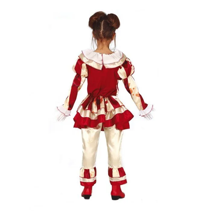Déguisement Clown Halloween Fille - NO NAME - Clown - Rouge - Polyester - Enfant-1