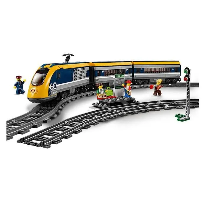 LEGO® 60197 City Le train de Passagers Télécommandé Bluetooth, Moteur à pile, Jouet enfant 6 ans, Rails et Accessoires-1