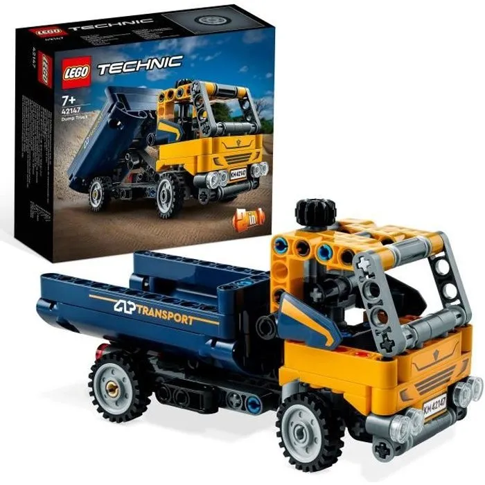 LEGO® Technic 42147 Le Camion à Benne Basculante, 2-en-1, Pelleteuse Jouet, Engin de Chantier-0