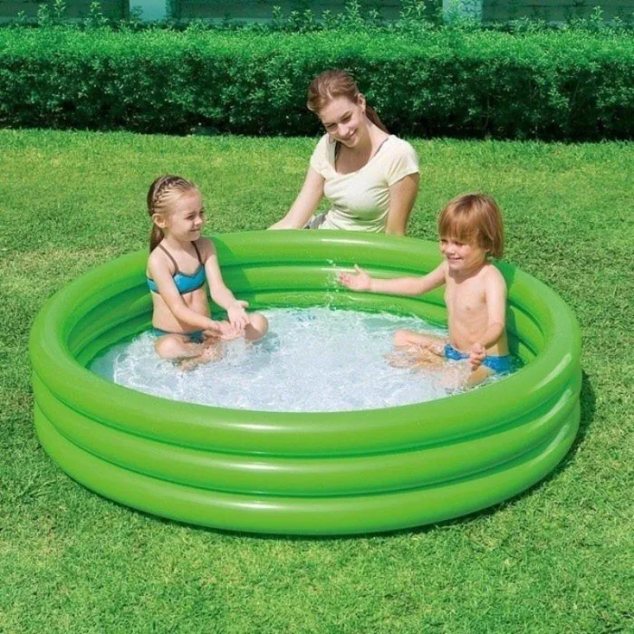 Piscine gonflable - Bestway - 3 chambres - 152x30cm - Vert - Extérieur-1