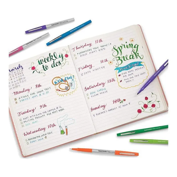 Feutre - Paper Mate - Flair Original - 16 couleurs - Pointe moyenne 0.7mm - Pochette incluse-3