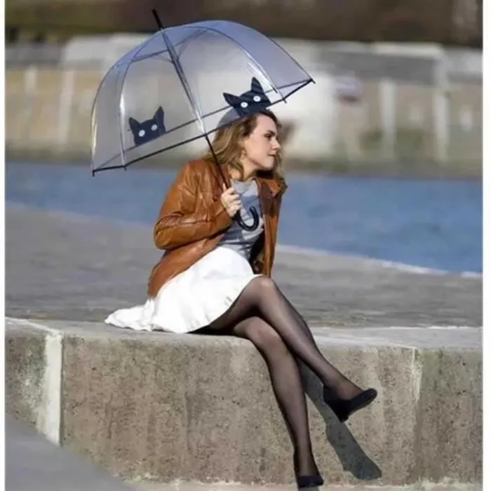 Parapluie - SMATI - Chat - Automatique - Transparent - Mixte-1