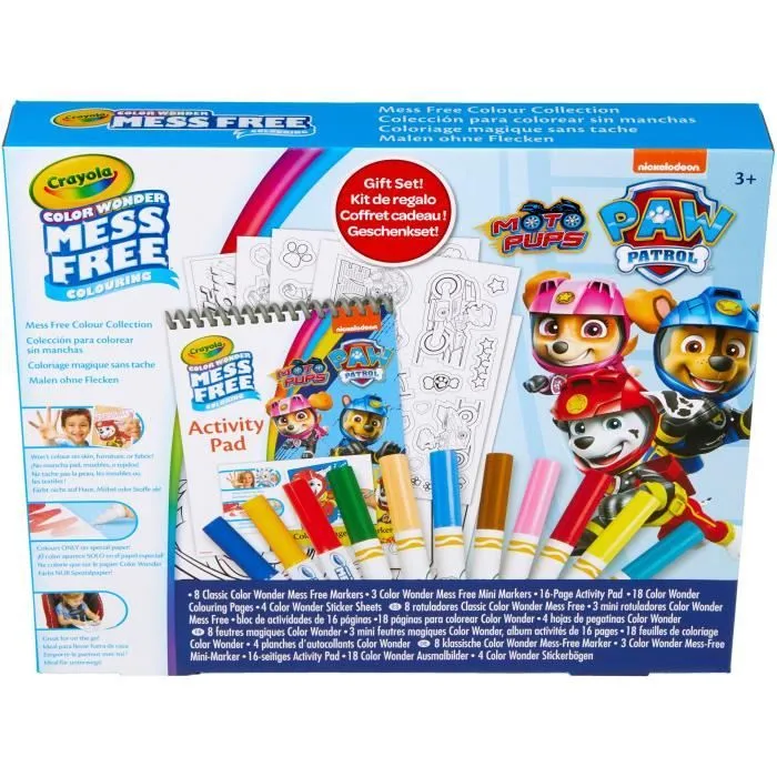 Coloriage - CRAYOLA - Coffret Pat' Patrouille - Activités Color Wonder sans dégâts! Dès 3 ans-4