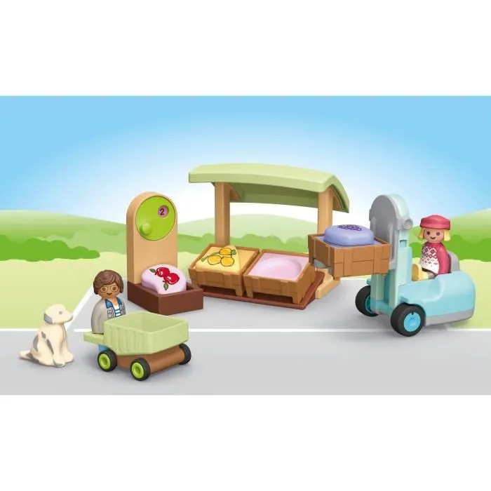 PLAYMOBIL Junior 71691 Etal fruits légumes bio, Dès 12 mois-1