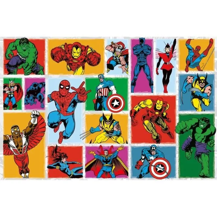 Puzzle 3000 pièces Retro Marvel, Adultes et enfants dès 14 ans, Puzzle de qualité supérieure, Collection Mes Héros, 12001549, Nathan-0