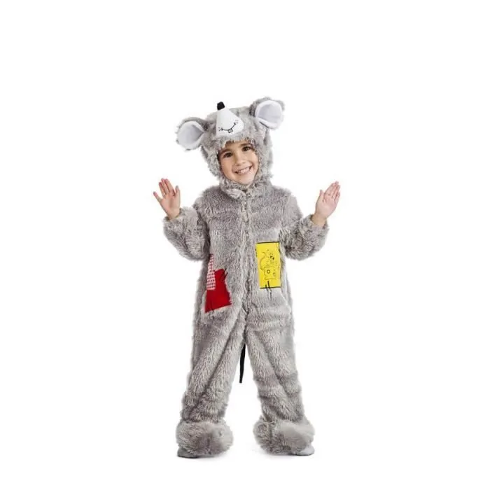 Déguisement de Souris en Peluche - Disfrazzes - Mixte - A partir de 3 ans - Gris et Multicolore-0
