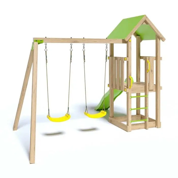 Aire de jeux en bois EASY XPERIENCE TRIGANO - 6 enfants-1