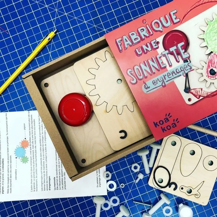 Jeu éducatif - KOAKOA - Sonnette à engrenages - Démontable - Mixte - À partir de 6 ans-2