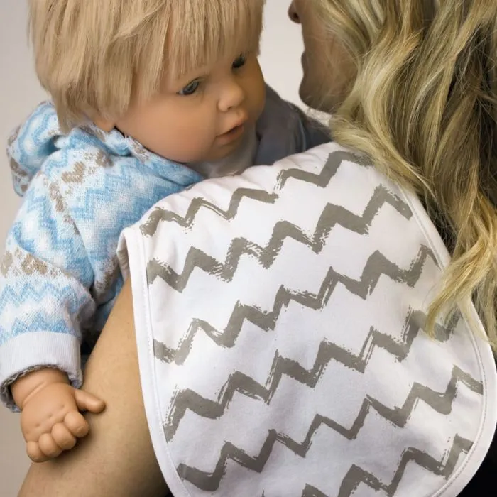 Lot de 20 bavoirs bébé pour épaule 100% coton - Monsieur Bébé-3