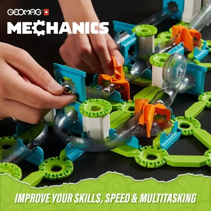 Coffret de construction - GEOMAG - Mechanics Challenge Goal! - 96 pièces - Magnétique - Jeu interactif - Plastique recyclé-7