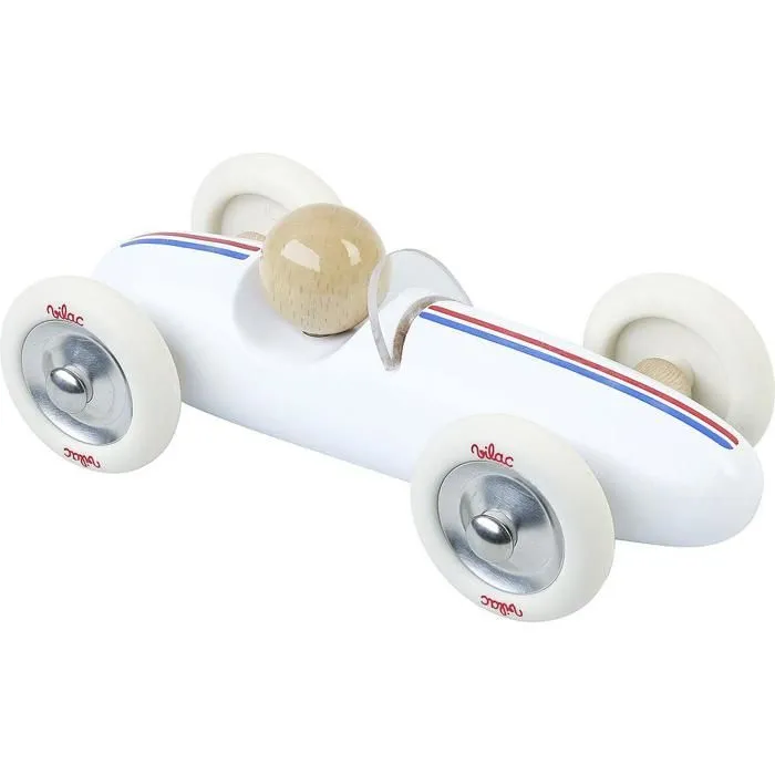 Vilac - Voiture Grand Prix vintage MM blanche-1