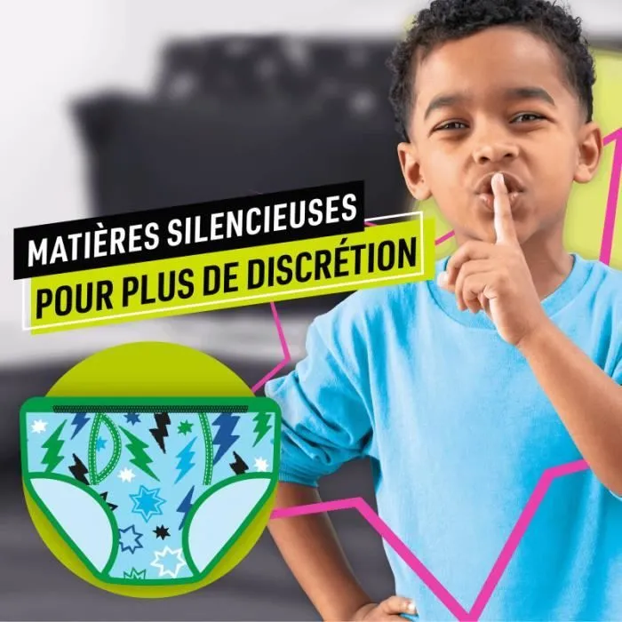 Couche jetables-Couches d'apprentissage Ninjamas Garçon, 60 Sous-Vêtement De Nuit, 4-7 Ans, Paquet 1 Mois-2