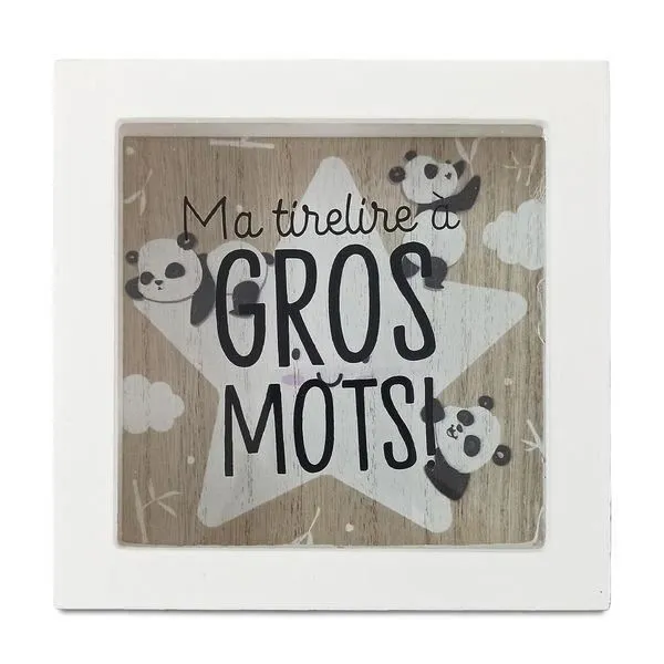 Tirelire - Fent - Anti Gros Mots - Bois - 15x15x5 cm - Mixte Enfant-2