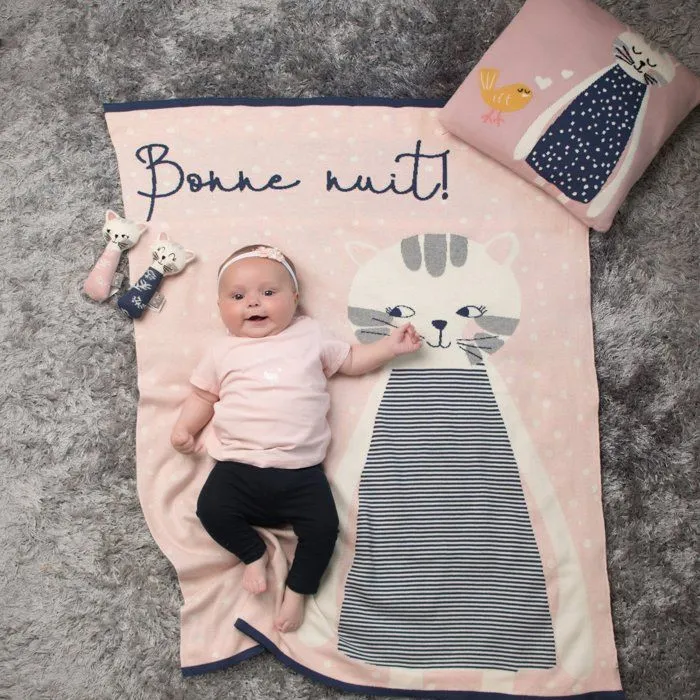 Couverture pour en coton bio CHATON-2