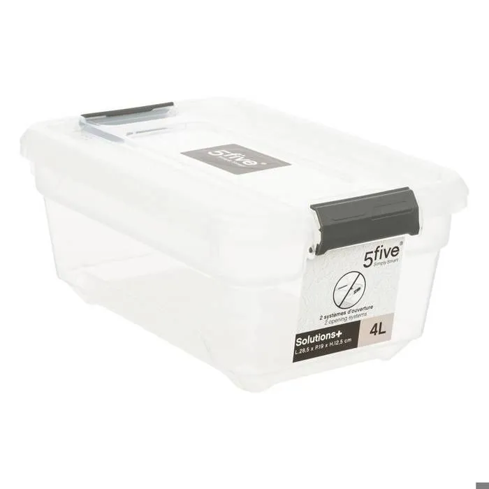 5five - boîte en plastique transparente 4l "solutions+"-1