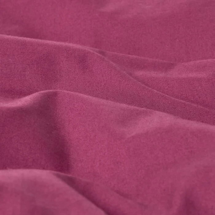 Taie d'oreiller rectangulaire coton égyptien 200 fils coloris prune 50 x 75 cm-3