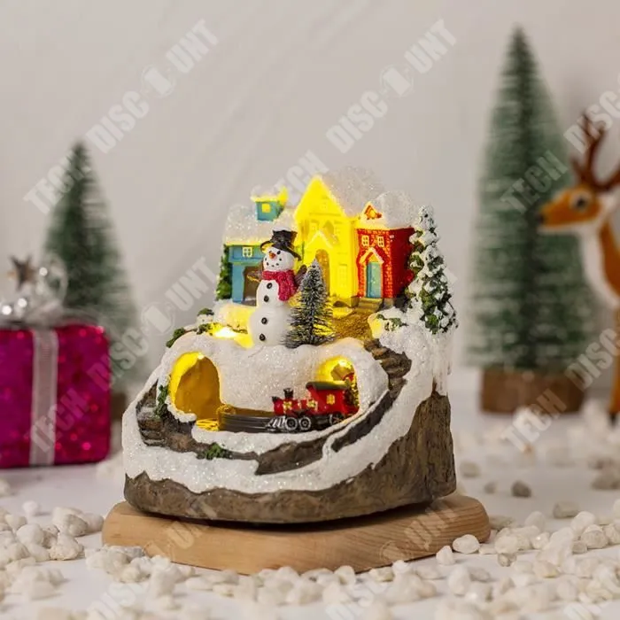 Ornements en résine - TD® - Igloo musical lumineux de Noël - 12x11x15cm - Éclairage LED - Décoration intérieure-2