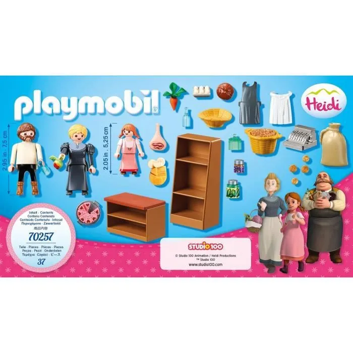 PLAYMOBIL - Heidi - Epicerie de la famille Keller - 3 personnages - Accessoires inclus-2