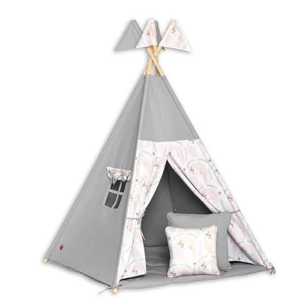 Tente Tipi + Tapis + Coussins - Unicorn-1