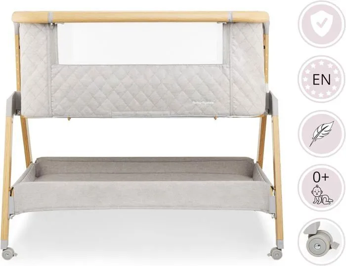 Moby-System Lit Bébé Cododo Dreemy 3 in 1, 9 kg max, Lit Parapluie 7 Niveaux Réglable En Hauteur, 4 Roulettes, Côté Latéral Amovible-3