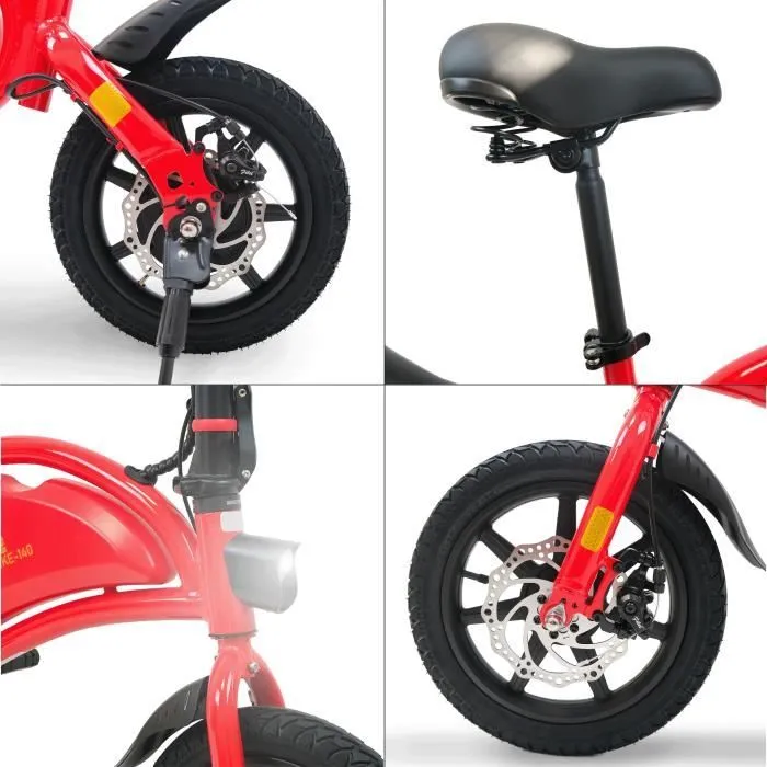 Draisienne électrique - URBANGLIDE - BIKE 140 RED - 36V - 350W - Pneus 14" - Autonomie 18KM - Vitesse max 25KM/h-7