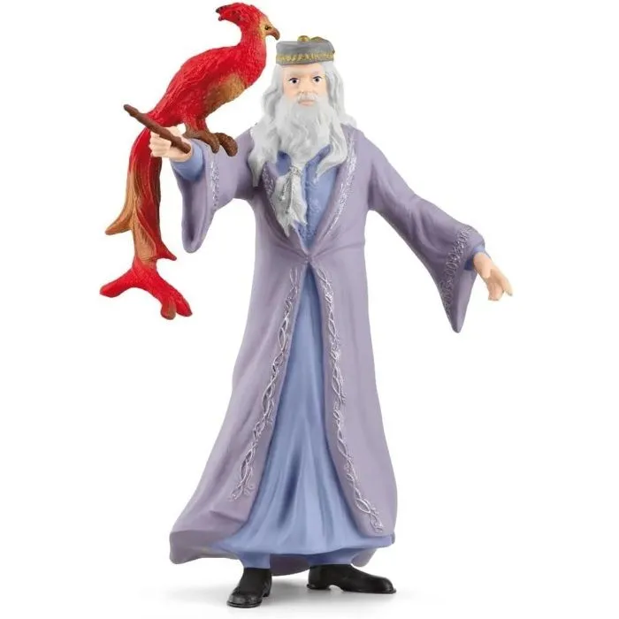 Figurine Dumbledore et Fumseck, Harry Potter, pour enfants dès 6 ans, Schleich 42637 Harry Potter, Univers WIZARDING WORLD-1