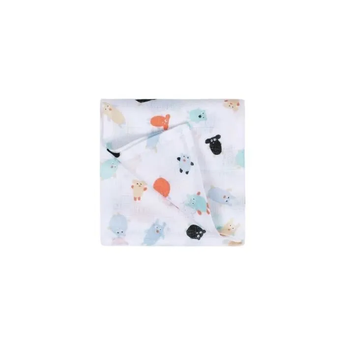Lange bébé Petit Jour Les Doudous - Blanc - 70x70 cm - Mixte - Coton-0