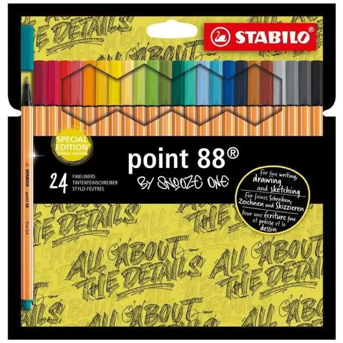 Feutre - STABILO - Point 88 Sonooze One - Pointe fine - 12 couleurs pastel - Mixte-0