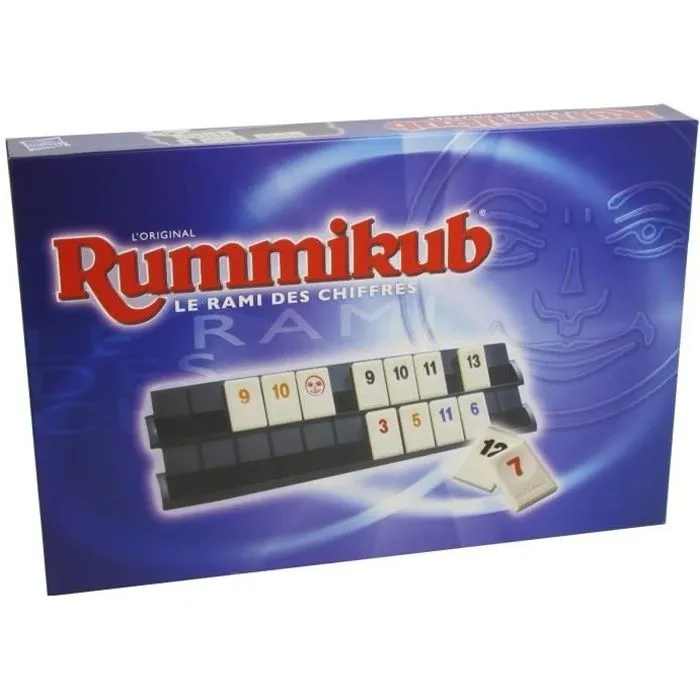 RUMMIKUB Chiffres, Jeu de societe de reflexion, Jeu de plateau type educatif, Version francaise-0