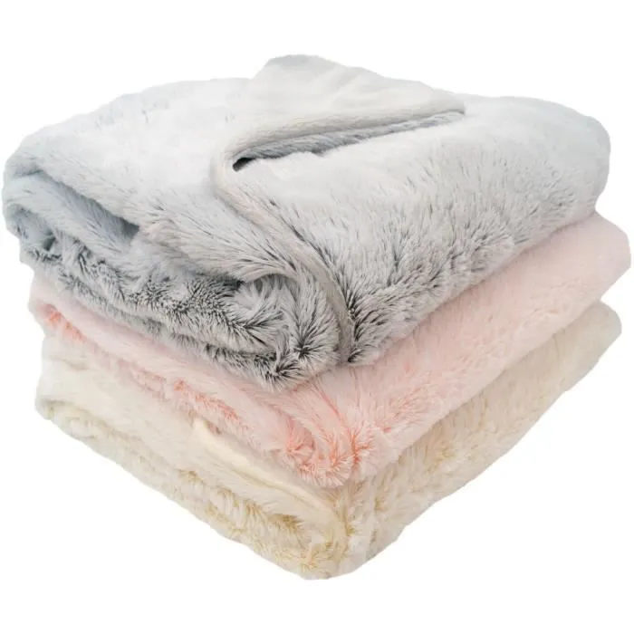Couverture doublée - DOMIVA - Ultra douce et chaude - 75 x 100 cm - Crème-2