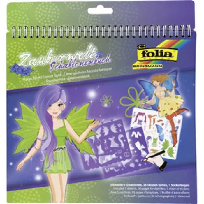 folia Livre pochoir "Fashion Girl", grand 0,000000 Noir-0