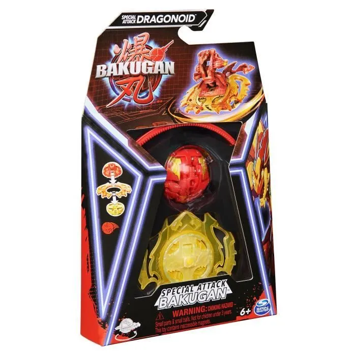 Coffret Bakugan - BAKUGAN - Pack 1 Bakugan Special Attack - Rouge - 6 ans et plus - 9 couleurs disponibles-0