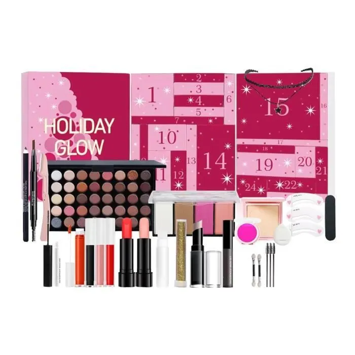 Calendrier De L'Avent Beauté 2024 | Calendrier De L'avent Maquillage De Noël De 24 Jours | Calendrier De Noël Beauté | Kit Cadeau-0