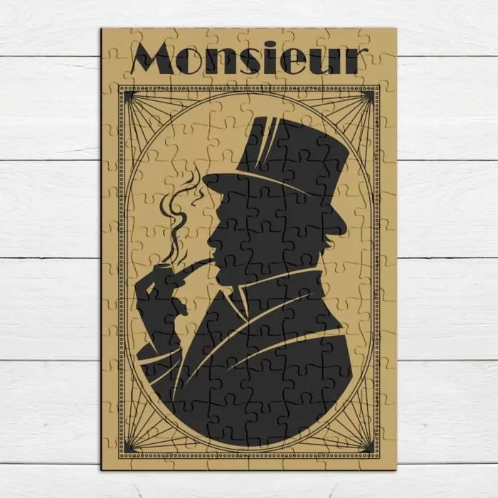 Puzzle Classique 100 pièces Monsieur Homme Luxe Vintage Style-3