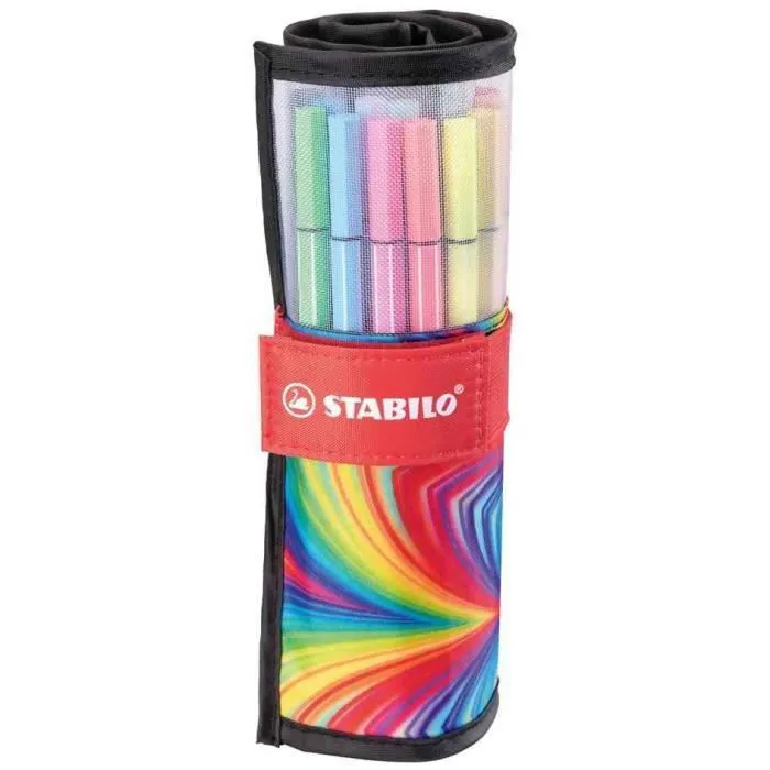 Feutre - STABILO - Pen 68 - Lot de 25 - Pointe 1,0 mm - Mixte - Etude-0