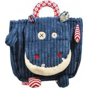 Sac à dos - LES DEGLINGOS - Hippipos l'Hippopotame - Bleu - 25 cm x 25 cm - Enfant Fille-0
