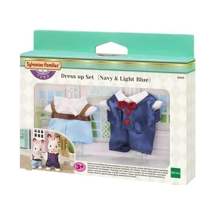 Vêtements de soirée pour pères et fils - SYLVANIAN FAMILIES - 6019 - Rouge - Intérieur - La ville-3