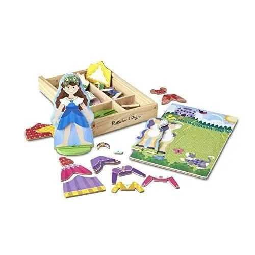 Ensemble de jeu de poupées magnétiques - Melissa & Doug - 40 pièces - Rose - À partir de 3 ans - Mixte-0