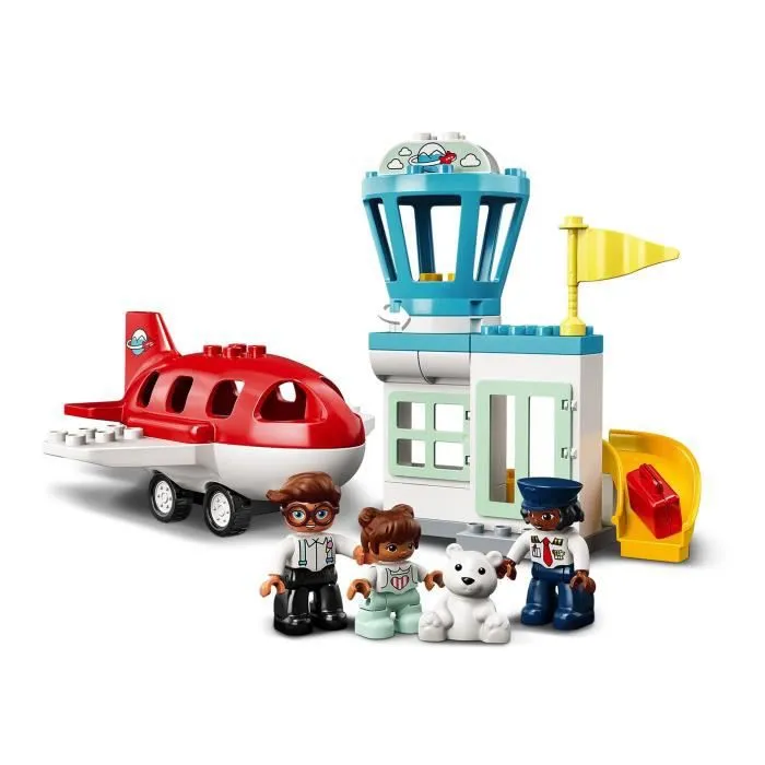 LEGO® 10961 DUPLO® Town Avion et aéroport Jouet Enfant 2 ans avec Figurine de Pilote-1
