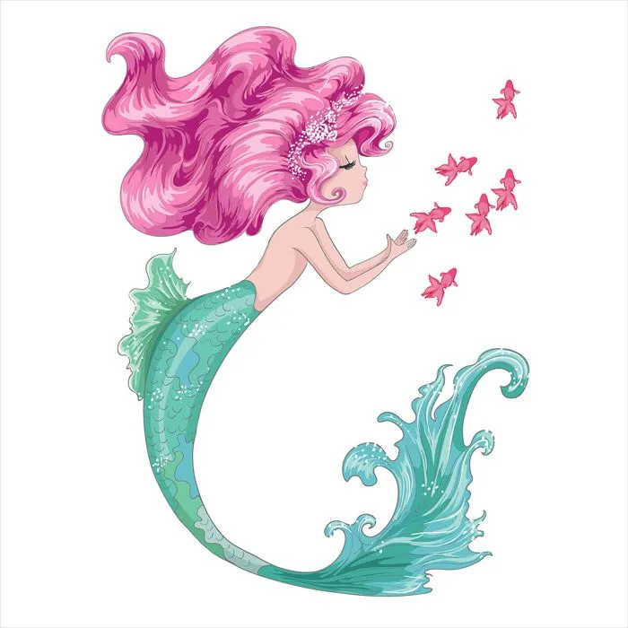 Poster / Affiche carrée Enfants - Sirène 3617689723877 - 20x20 cm-1