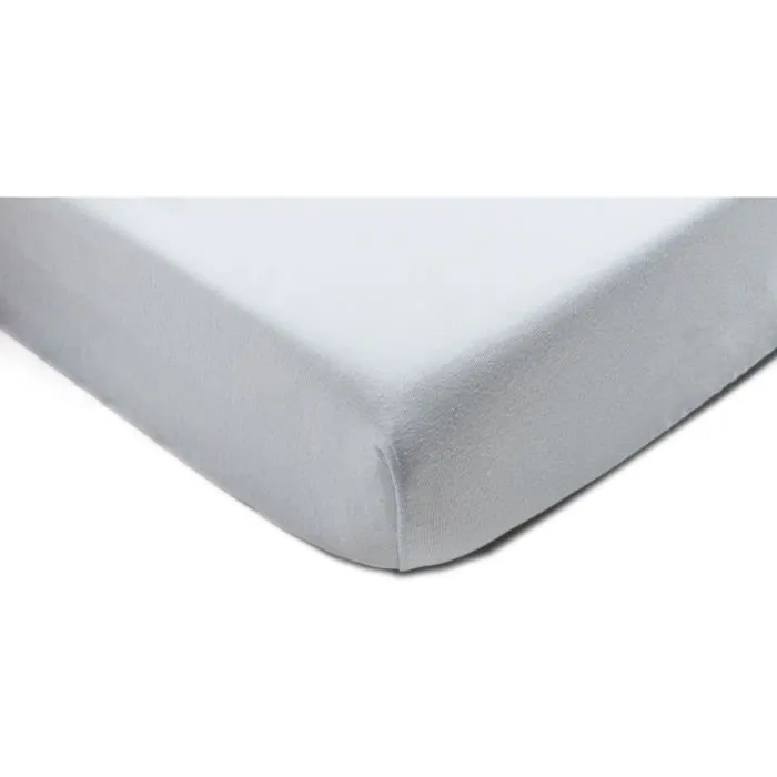 Drap housse bébé + alèse 2 en 1 coton imperméable gris 70x140 cm - Gris - P'tit Lit-2