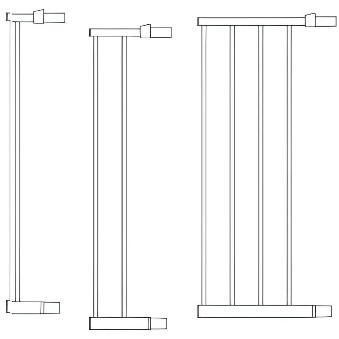 Extension barrière de sécurité Sure Shut Lindam - 7 cm - Blanc - Bébé - Mixte-0