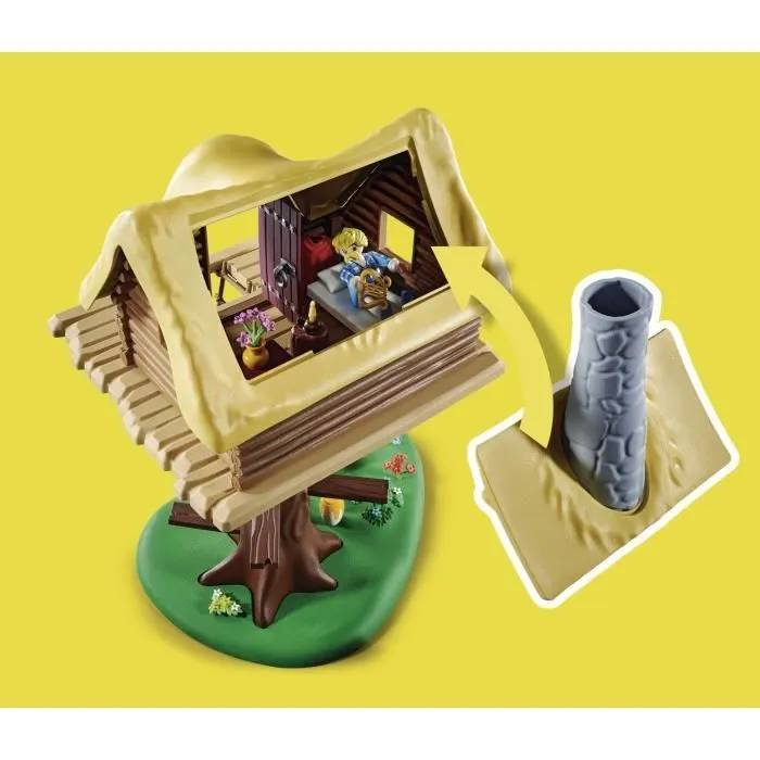 PLAYMOBIL 71016 La hutte d'Assurancetourix, Astérix, Pour enfant et adulte, 96 pièces, Dès 5 ans-3
