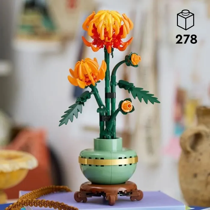 LEGO® Icons 10368 Le Chrysanthème - Set de Décoration Florale à Construire Pour Adultes-1