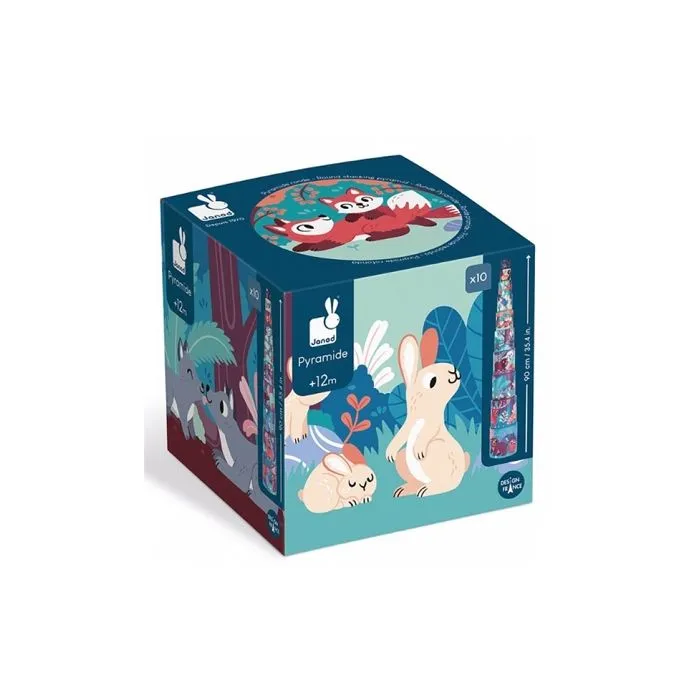 Pyramide ronde les animaux de la forêt - Jeux premier âge - Jeux à manipuler - Jeux à empiler-2