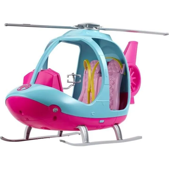 BARBIE Hélicoptère 2 places avec hélice rotative - 41 cm-0