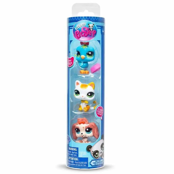 Figurine miniature - personnage miniature Tm toys - LPS00550 - LPS PET SHOP FIGURE 3PCS 7X26 BAIGNOIRE-0