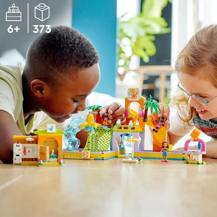 LEGO® 41720 Friends Le Parc Aquatique, Jouet d'Été à Construire pour Enfants de 6 Ans, avec Mini-Poupées, Toboggans et Aquarium-4