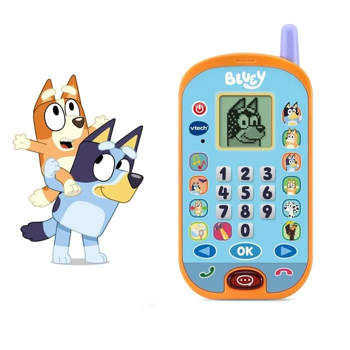 Telephone jouet enfant Vtech - 3480-554622 - Telephone d'activites Bluey, , Moyen-1